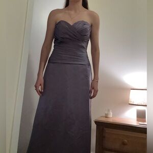 Bill Levkoff Strapless Purple Dress